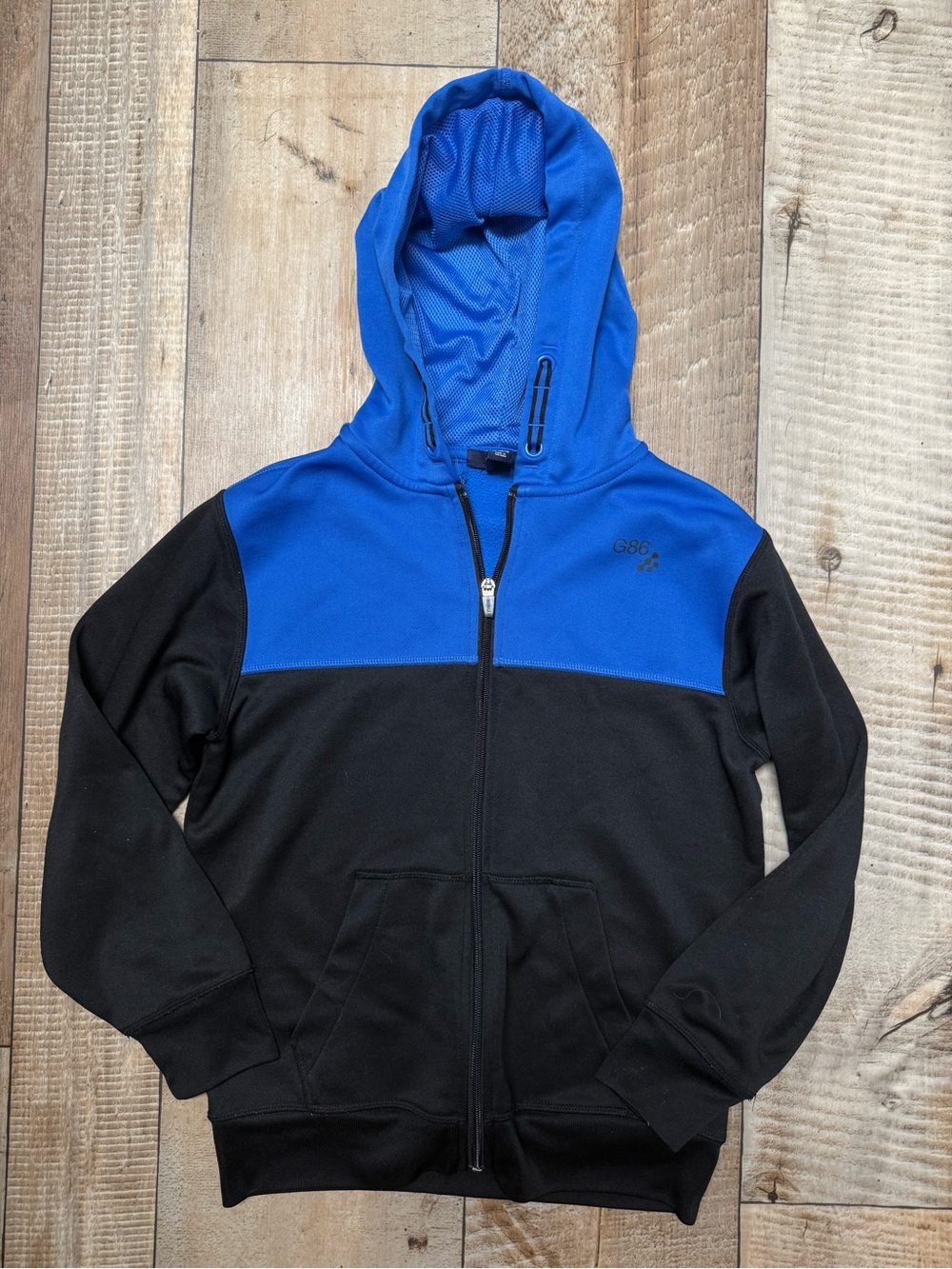 GAP Kids Royal Blue and Black Zip-Up Hooded Sweatshirt
